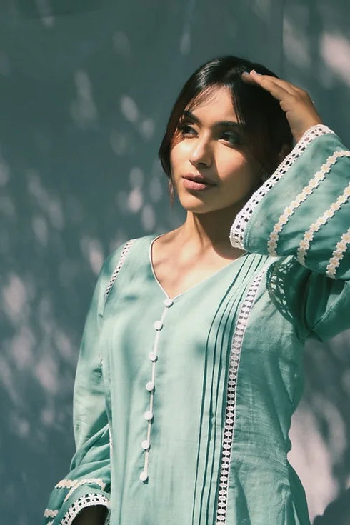 Roop Pastel Green Pakistani Style Kurta Set